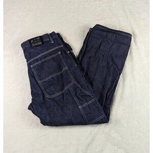 History Iceberg Jeans Carpenter Mens 40x32 Dark Denim 90s Y2K Baggy Hip Hop